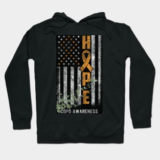 COPD Awareness Hope Flag Green Butterflies Hoodie